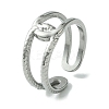 Non-Tarnish 304 Stainless Steel Open Cuff Ring RJEW-L110-024P-1