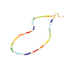 Glass Seed & Glass Pearl Beaded Necklace for Girl Women X1-NJEW-TA00007-1