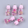 Glass Bottle Pendant Decorations GLAA-S181-05E-1