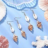 304 Stainless Steel Shell Shape Dangle Earrings EJEW-JE06265-03-1