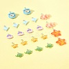 24Pcs 7 Styles Marine Organism Resin Pendants RESI-FS0002-05-9