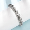 Twisted 304 Stainless Steel Double Ring Link Chains Bracelets for Women BJEW-G780-06P-02-1