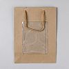Kraft Paper Visible Window Gift Bags with Rope Handles ABAG-WH0038-76B-2