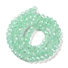 Baking Electroplate Glass Beads Strands DGLA-A039-J8mm-B07-2