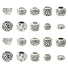 100Pcs 10 Styles Tibetan Style Alloy European Beads TIBE-YW0001-94-2