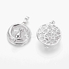 Natural Quartz Crystal Kitten Pendants G-J386-B07-2