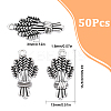 50Pcs Autumn Theme Tibetan Style Alloy Pendants FIND-SC0006-37-2
