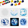 1 Set PET Hollow Out Drawing Painting Stencils DIY-MA0004-95-1