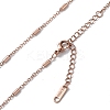 Ion Plating(IP) 304 Stainless Steel Column Link Chain Necklace for Men Women NJEW-K245-019D-2