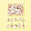 48Pcs 12 Styles Alloy Enamel Pendants ENAM-FS0003-50-7