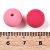 Rubberized Style Imitated Silicone Acrylic Beads MACR-T048-01B-15-3