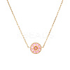 Stylish 304 Stainless Steel Gold-Plated Cat Eye Necklace and Bracelet UJ8969-4-1