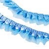 1Pc 2-Layer Pleated Satin Organza Ribbons ORIB-TA0001-06D-3