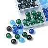 64Pcs 4 Colors Round Imitation Cat Eye Resin Beads RESI-FS0001-66A-3