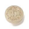 Golden Tone Wax Seal Brass Stamp Head DIY-B079-01G-R-2
