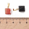 2Pcs 2 Colors Natural Agate(Dyed & Heated) Pendants PALLOY-JF05425-02-3