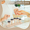 5-Slot PU Leather Round Tiered Ring Organizer Display Stands with Wooden Base RDIS-WH0001-39B-5