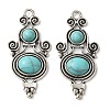 Tibetan Style Alloy Pave Imitation Turquoise Pendants LS-FIND-NH0001-06AS-1