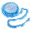 1Pc 2-Layer Pleated Satin Organza Ribbons ORIB-TA0001-06D-2
