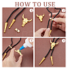 120Pcs 3 Styles Brass Bolo Tie Slides Clasp Accessories KK-PH0011-01-2