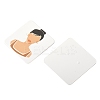 100Pcs 5 Styles Square Girl Print Paper Earring Display Cards CDIS-FS0001-25-3