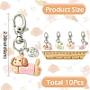 10Pcs Dog Resin Pendant Decorations HJEW-YW00306-2