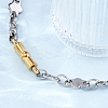 201 Stainless Steel Byzantine Chain Bracelets BJEW-B078-159GP-5
