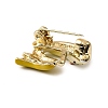 Golden Alloy Enamel Brooch LS-JEWB-K018-32I-G-2