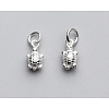 925 Sterling Silver Tortoise Charms with Jump Rings FIND-WH0170-98C-1