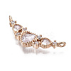 Brass Micro Pave Clear Cubic Zirconia Pendants Links X-KK-S359-162-RS-3