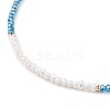 Natural Pearl & Faceted Glass Beaded Necklace for Teen Girl Women NJEW-JN03737-7