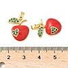 Brass Micro Pave Clear Cubic Zirconia Pendants KK-B139-05G-3