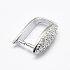 Anti-Tarnish Rhodium Plated 925 Sterling Silver Micro Pave Cubic Zirconia Pendant Bails X-STER-P034-21P-1