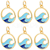 10Pcs Brass Enamel Pendants KK-BBC0028-96-1