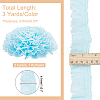 2Pcs 2 Colors Polyester Pleated Lace Trim Ribbon OCOR-PH0002-77B-2