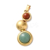 Natural Red Jasper and Natural Green Aventurine  Pendants STAS-C120-12G-10-1