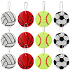20Pcs 4 Styles PVC Sports Ball Pendant Decoration KY-SP0001-59-1