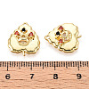 Brass Micro Pave Cubic Zirconia Pendants KK-N265-22G-3