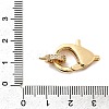 Brass Clear Cubic Zirconia Lobster Claw Clasps X-KK-Z078-50G-3