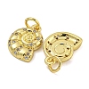 Rack Plating Brass Micro Pave Cubic Zirconia Pendants X-KK-I718-27G-01-2