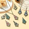 30Pcs 5 Colors Tibetan Style Alloy Enamel Chandelier Component Links ENAM-CJ0005-91-6