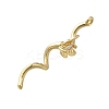 Brass Pave Cubic Zirconia Pendants KK-Q048-10G-2