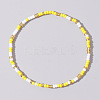 Boho Round Glass Seed Beaded Stretch Bracelets for Women NW8932-3-1