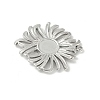 304 Stainless Steel Pendant Cabochon Settings STAS-L293-06P-2