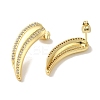 Rack Plating Brass Micro Pave Cubic Zirconia Stud Earrings for Women EJEW-P272-09G-2
