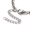 Non-Tarnish 304 Stainless Steel Cable Chain Bracelet for Men Women BJEW-E031-01P-07-3