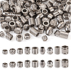 90Pcs 9 Styles 201 Stainless Steel European Beads STAS-TA0001-99-1