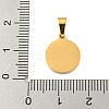 304 Stainless Steel Pave Natural White Shell Flat Round Charms STAS-S130-02G-3