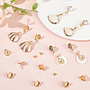 50Pcs Flat Round 304 Stainless Steel Stud Earrings Findings STAS-BBC0005-85C-4