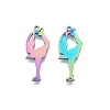 Ion Plating(IP) 201 Stainless Steel Pendant STAS-B027-19MC-2